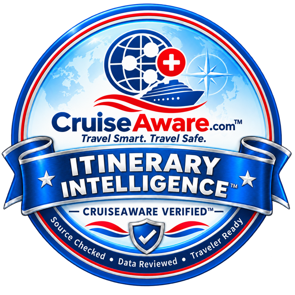 CruiseAware Verified Itinerary Intelligence badge