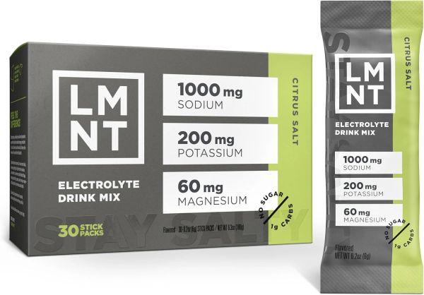 LMNT electrolyte drink mix packets