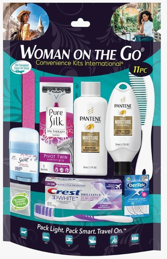 Women's travel toiletry kit